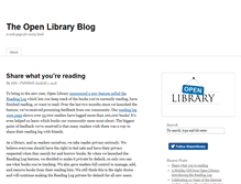 Tablet Screenshot of blog.openlibrary.org